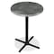 Holland Bar Stool Co 30" dia. Black Steel, Indoor/Outdoor All-Season EnduroTop Table Top OD30RBlkStl - alternate 5